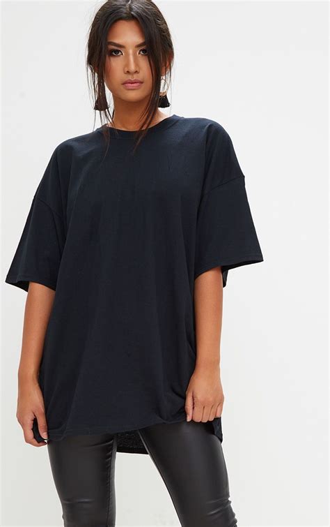 oversized black t shirt women's|oversized t shirt women myntra.